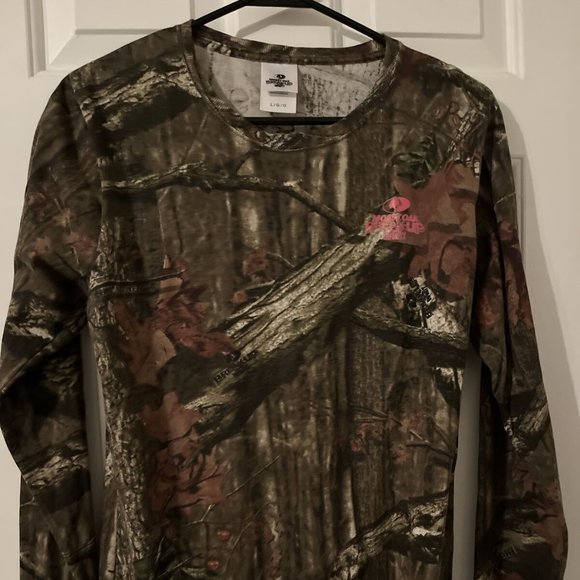 LADIES Mossy Oak Break-Up Country Long Sleeve T-Shirt Womens Camo Size Large - Picture 1 of 3